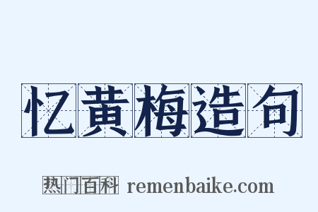 忆黄梅造句是什么意思的图片